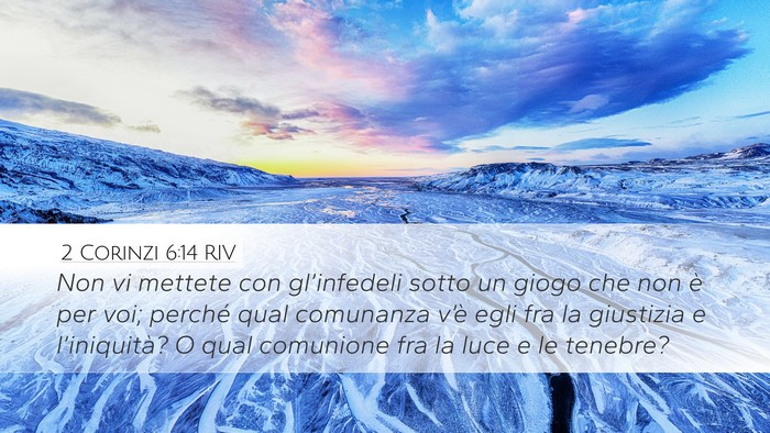 2 Corinzi 6:14 RIV Bible Verse Image