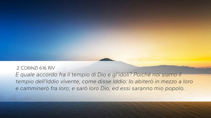 2 Corinzi 6:16 RIV Bible Verse Image