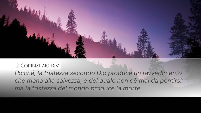 2 Corinzi 7:10 RIV Bible Verse Image