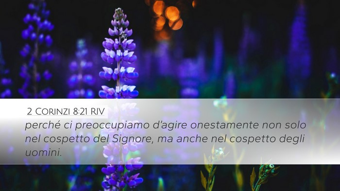 2 Corinzi 8:21 RIV Bible Verse Image