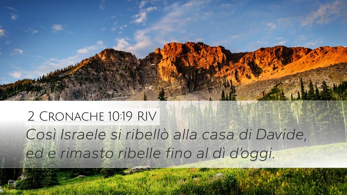 2 Cronache 10:19 RIV Bible Verse Image