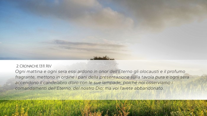 2 Cronache 13:11 RIV Bible Verse Image