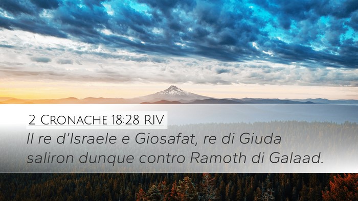 2 Cronache 18:28 RIV Desktop Wallpaper - Il re d’Israele e Giosafat, re di Giuda saliron - Desktop Bible Verse Wallpaper