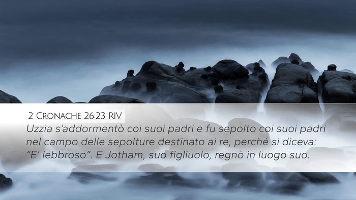 2 Cronache 26:23 RIV Bible Verse Image