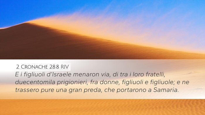2 Cronache 28:8 RIV Bible Verse Image