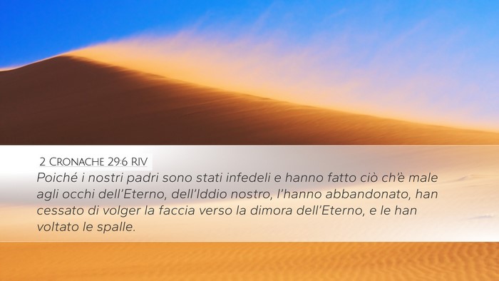 2 Cronache 29:6 RIV Bible Verse Image