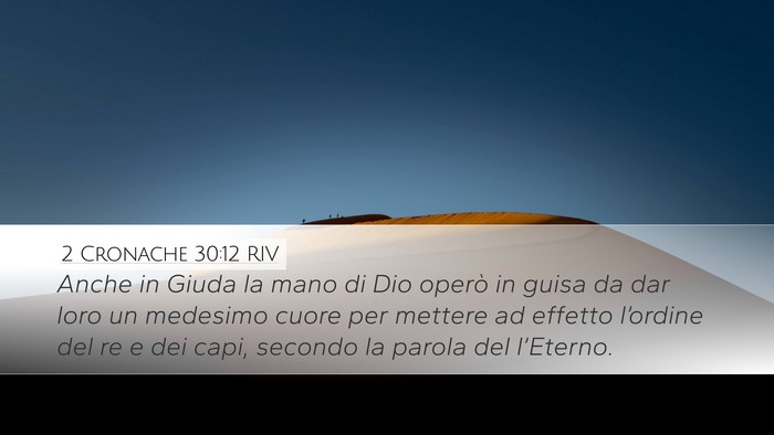 2 Cronache 30:12 RIV Bible Verse Image