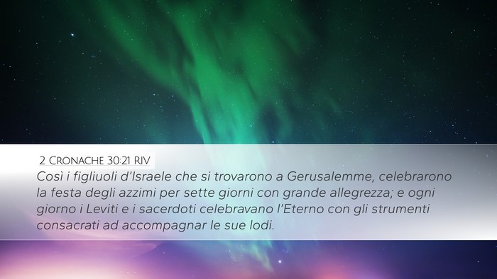 2 Cronache 30:21 RIV Bible Verse Image
