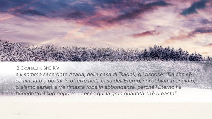 2 Cronache 31:10 RIV Bible Verse Image