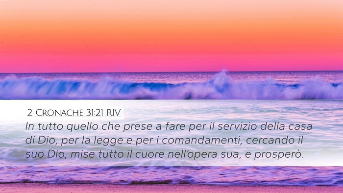 2 Cronache 31:21 RIV Bible Verse Image