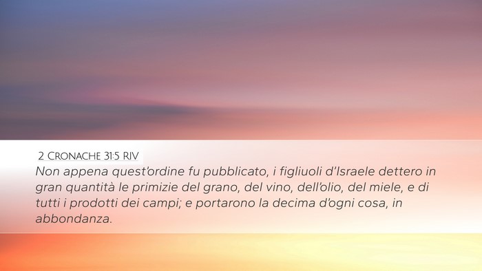 2 Cronache 31:5 RIV Bible Verse Image