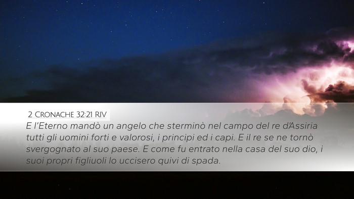 2 Cronache 32:21 RIV Bible Verse Image
