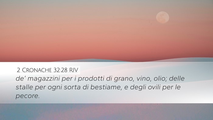 2 Cronache 32:28 RIV Bible Verse Image