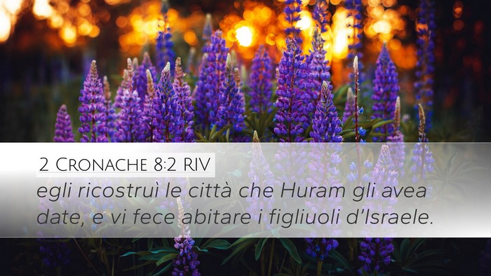 2 Cronache 8:2 RIV Desktop Wallpaper - egli ricostruì le città che Huram gli avea - Desktop Bible Verse Wallpaper