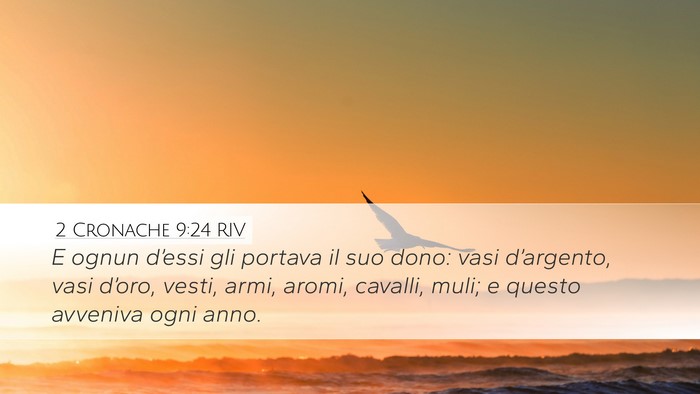 2 Cronache 9:24 RIV Bible Verse Image