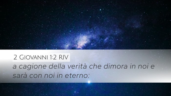 2 Giovanni 1:2 RIV Bible Verse Image