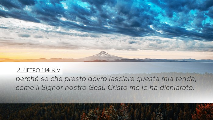 2 Pietro 1:14 RIV Bible Verse Image