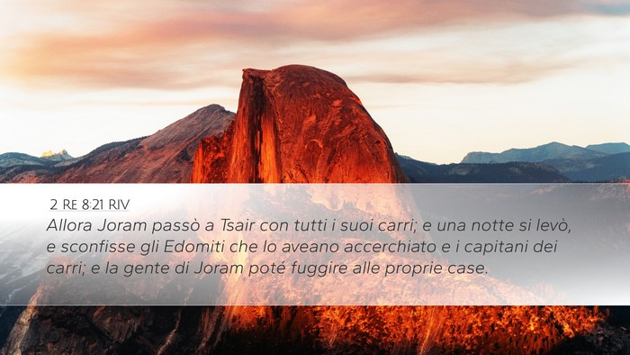 2 Re 8:21 RIV Desktop Wallpaper - Allora Joram passò a Tsair con tutti i suoi - Desktop Bible Verse Wallpaper
