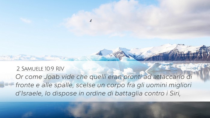2 Samuele 10:9 RIV Bible Verse Image