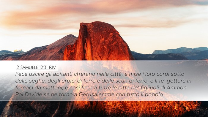 2 Samuele 12:31 RIV Bible Verse Image