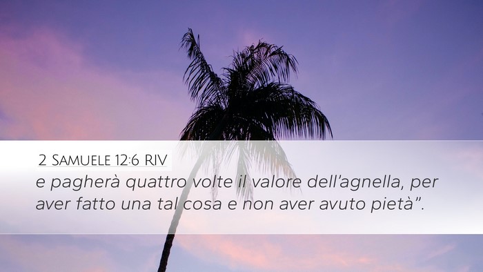 2 Samuele 12:6 RIV Bible Verse Image