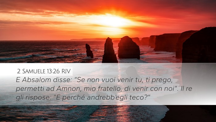2 Samuele 13:26 RIV Bible Verse Image