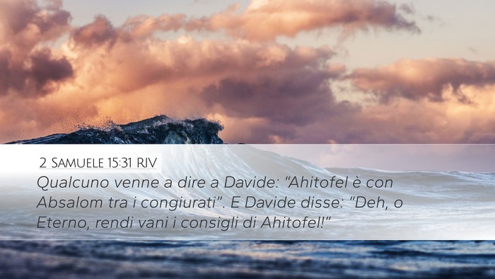 2 Samuele 15:31 RIV Bible Verse Image