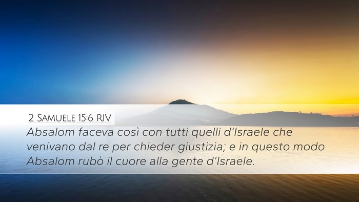 2 Samuele 15:6 RIV Bible Verse Image