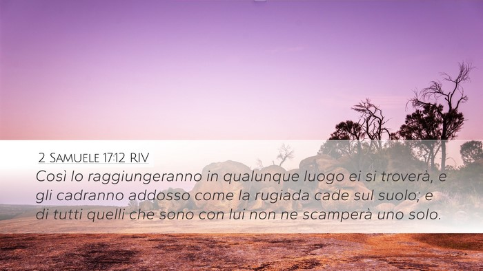 2 Samuele 17:12 RIV Desktop Wallpaper - Così lo raggiungeranno in qualunque luogo ei si - Desktop Bible Verse Wallpaper