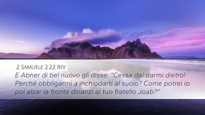 2 Samuele 2:22 RIV Bible Verse Image