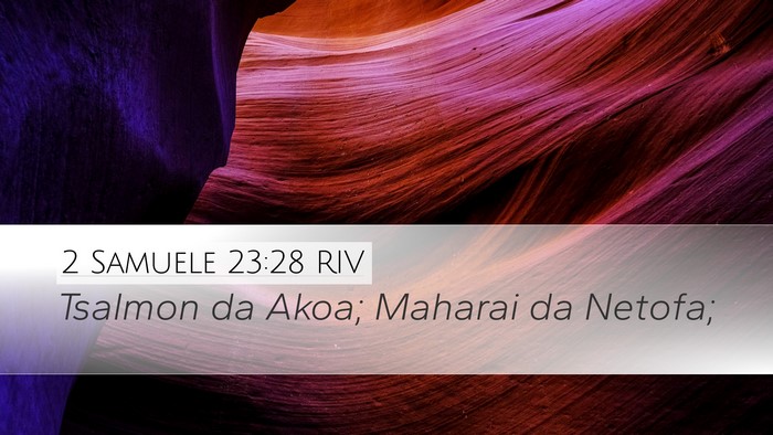 2 Samuele 23:28 RIV Bible Verse Image