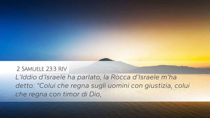 2 Samuele 23:3 RIV Bible Verse Image