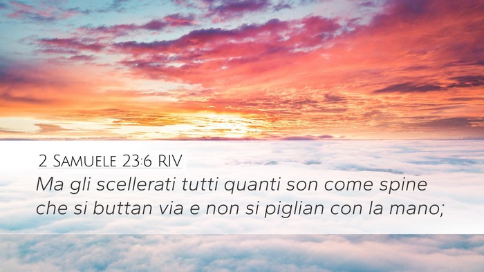 2 Samuele 23:6 RIV Bible Verse Image