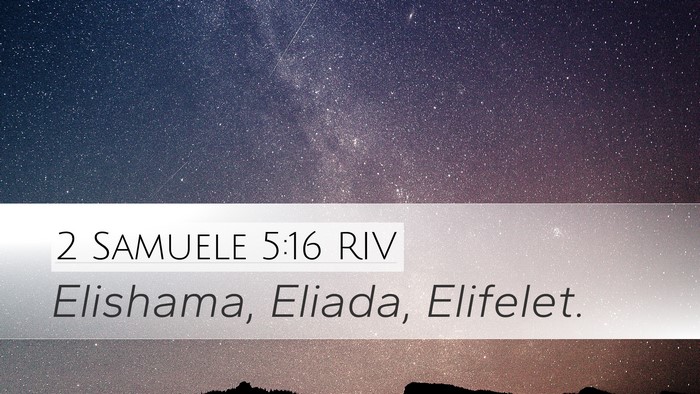 2 Samuele 5:16 RIV Desktop Wallpaper - Elishama, Eliada, - Desktop Bible Verse Wallpaper