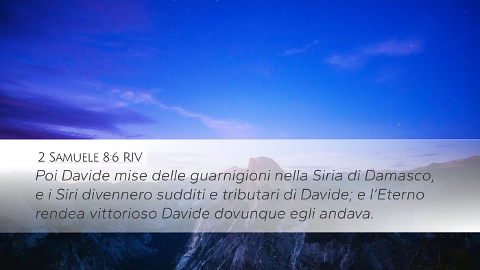 2 Samuele 8:6 RIV Bible Verse Image