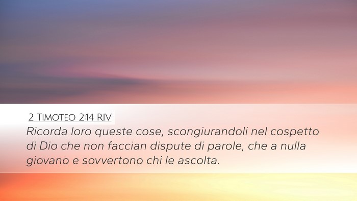 2 Timoteo 2:14 RIV Bible Verse Image