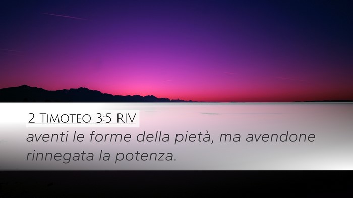 2 Timoteo 3:5 RIV Bible Verse Image