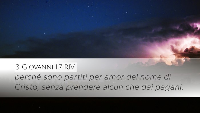 3 Giovanni 1:7 RIV Bible Verse Image