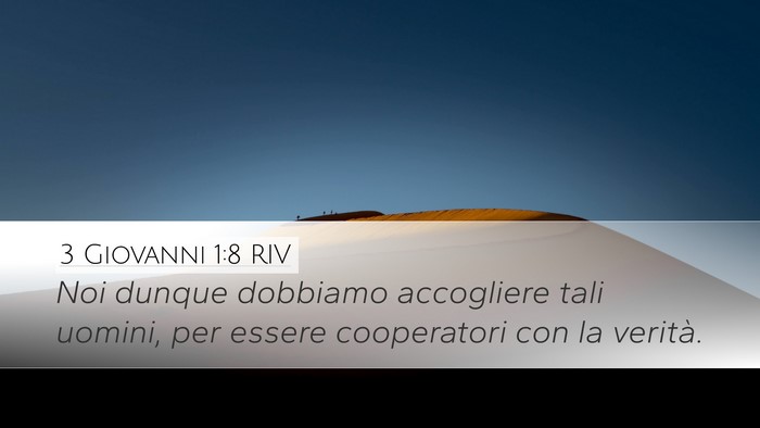 3 Giovanni 1:8 RIV Bible Verse Image