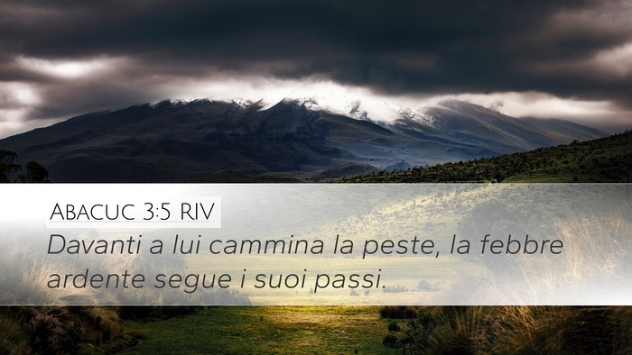 Abacuc 3:5 RIV Bible Verse Image