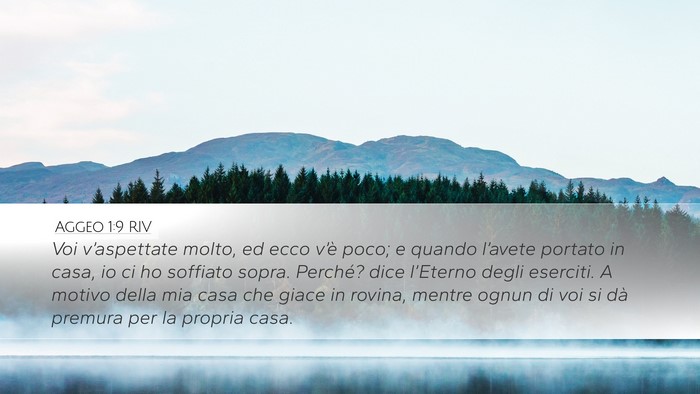 Aggeo 1:9 RIV Bible Verse Image
