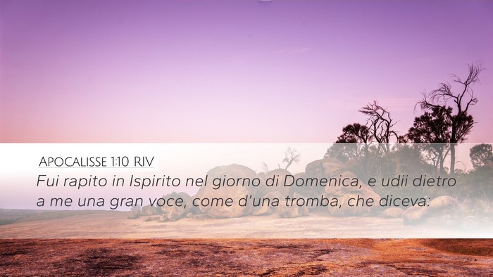 Apocalisse 1:10 RIV Bible Verse Image