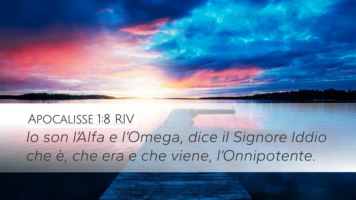 Apocalisse 1:8 RIV Bible Verse Image