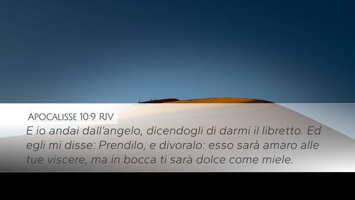 Apocalisse 10:9 RIV Bible Verse Image