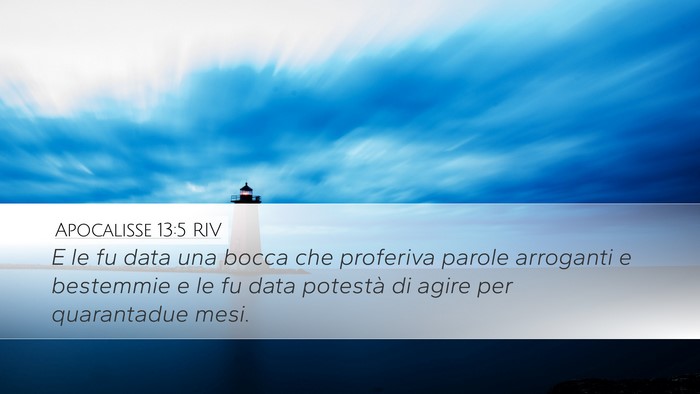 Apocalisse 13:5 RIV Bible Verse Image