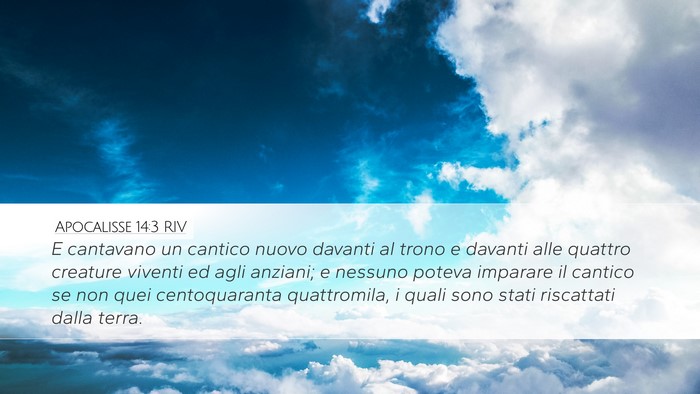 Apocalisse 14:3 RIV Bible Verse Image