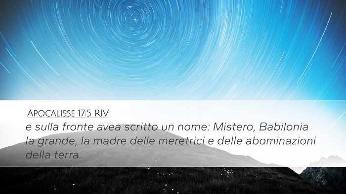Apocalisse 17:5 RIV Bible Verse Image
