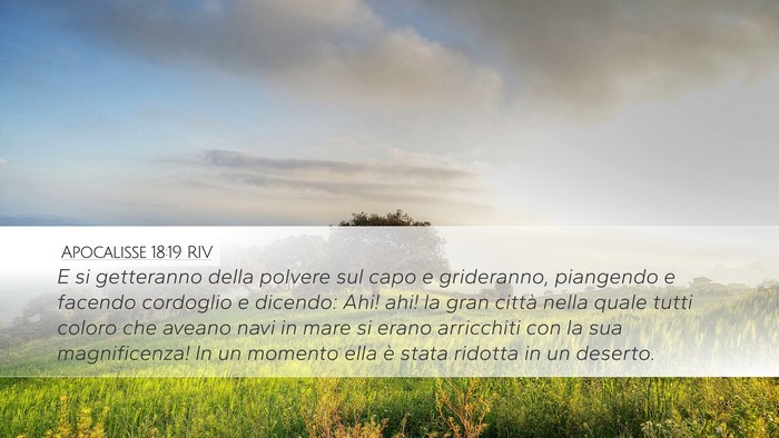 Apocalisse 18:19 RIV Bible Verse Image
