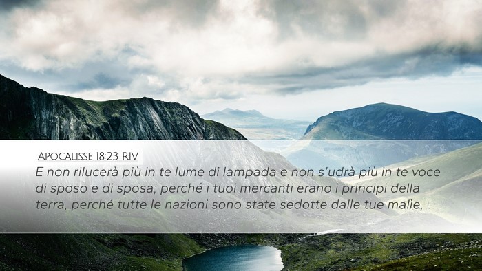 Apocalisse 18:23 RIV Bible Verse Image