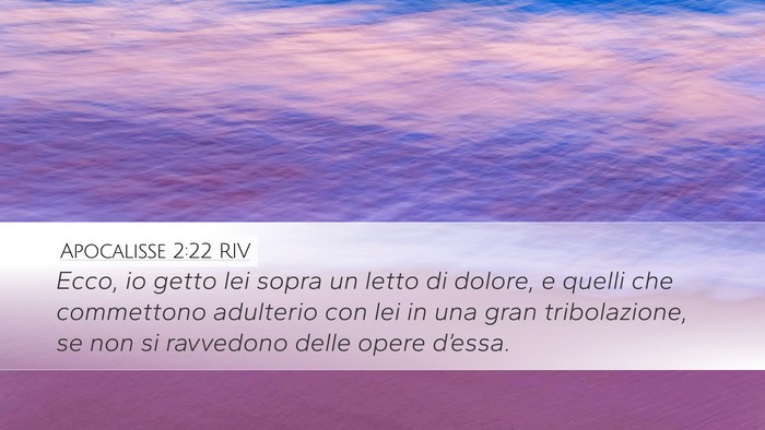 Apocalisse 2:22 RIV Bible Verse Image